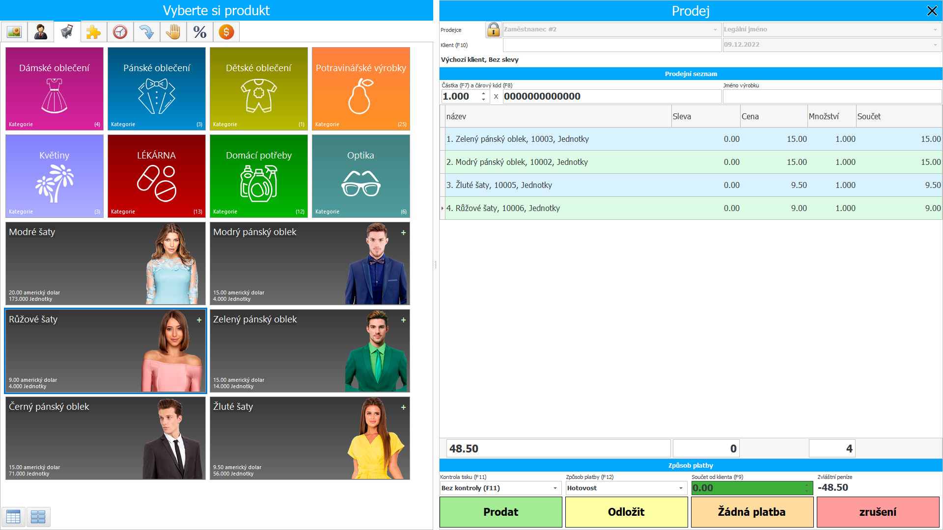 Program pro obchod a obchod