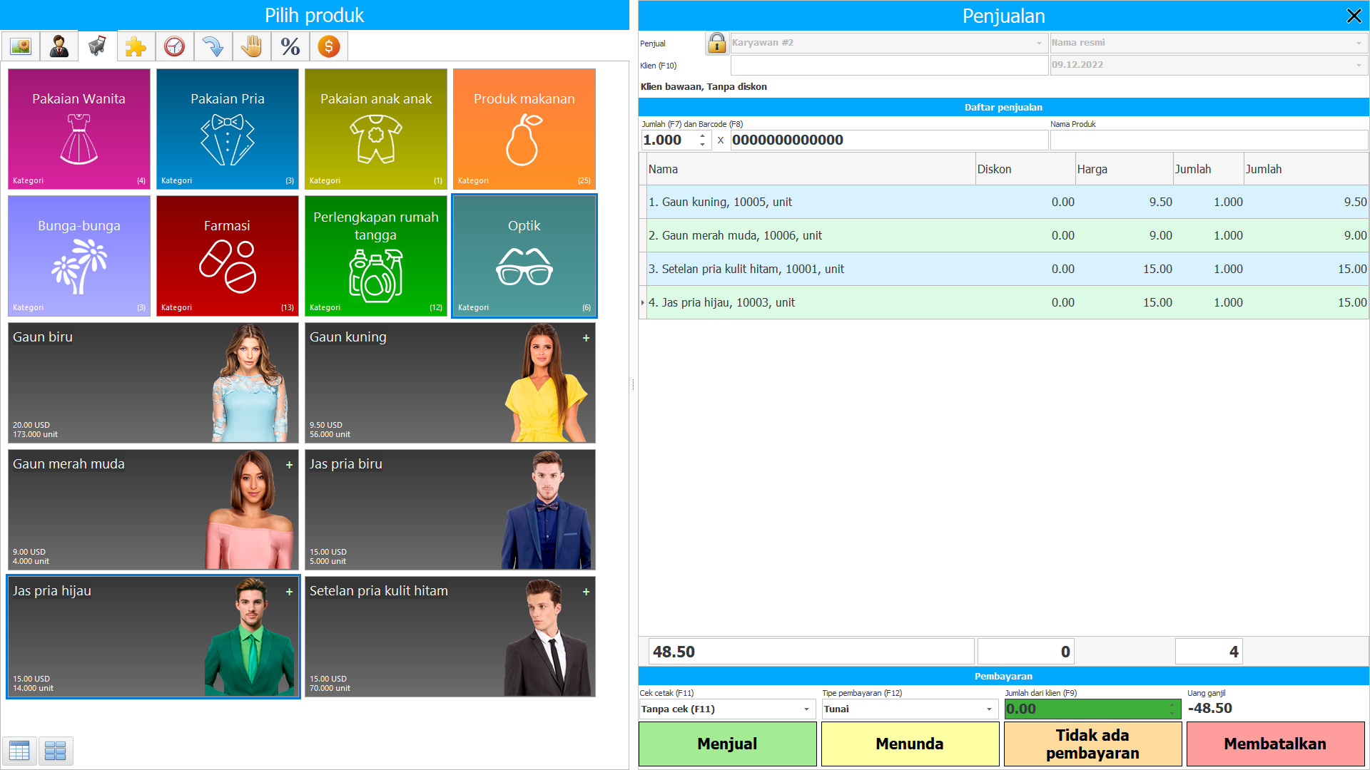 Program untuk perdagangan dan toko