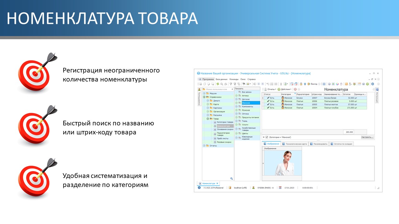 Номенклатуры товара