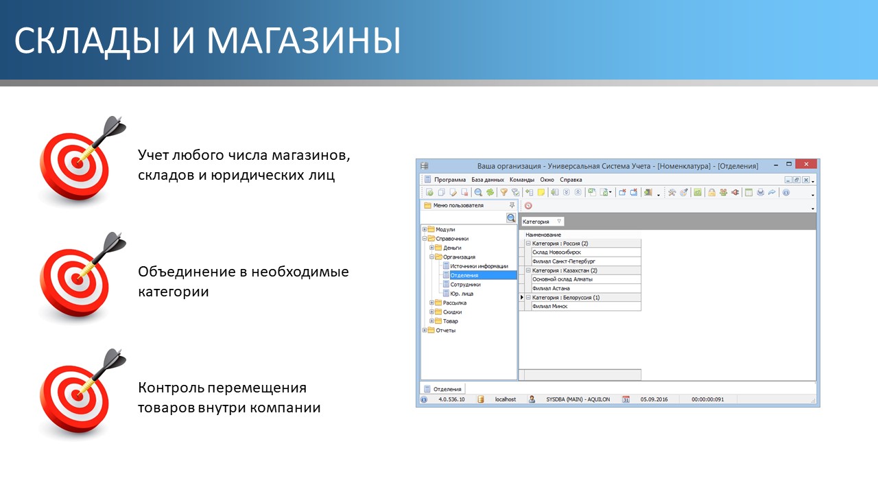 Склады и магазины